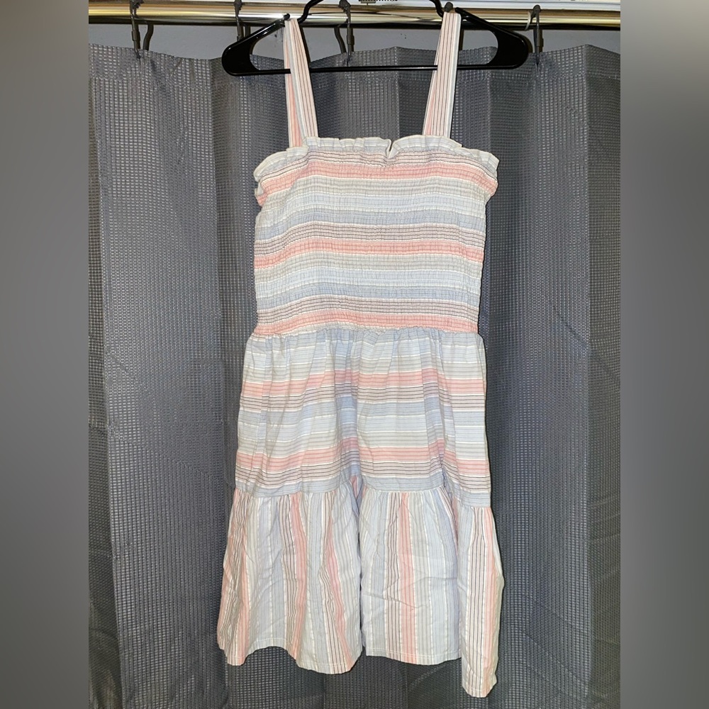Horizontal Stripped Thin Strapped Sun Dress